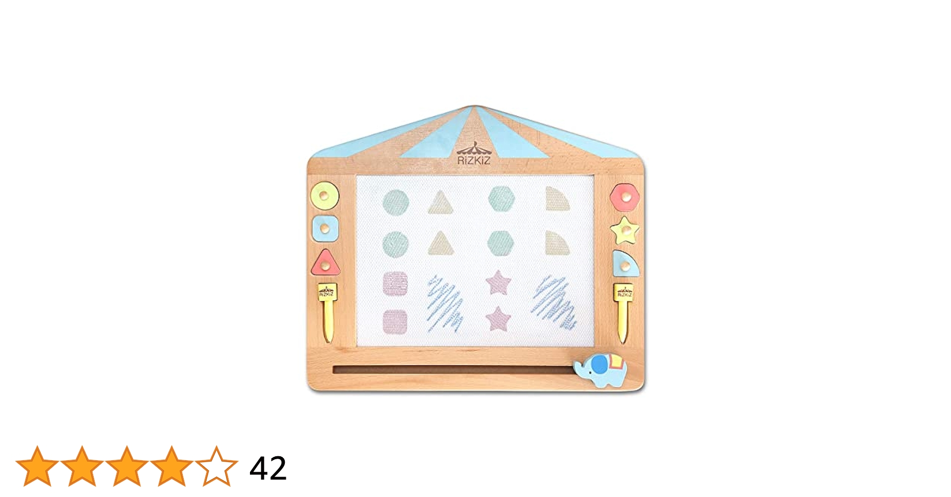 Amazon | RiZKiZ 木製 お絵描きボード 繰り返し描いて消せる